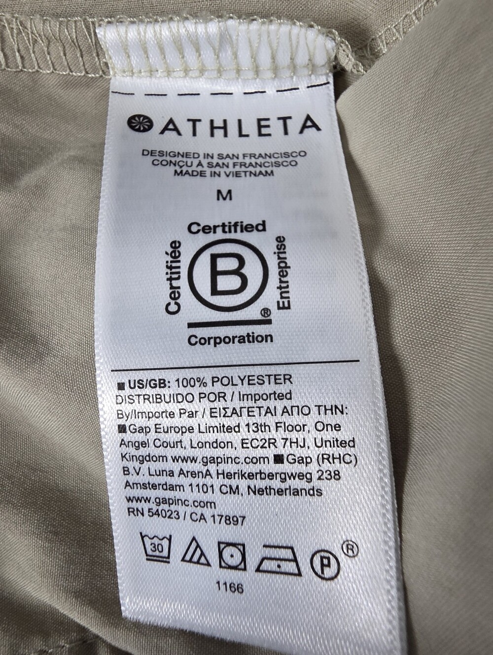 Athleta Midday Mid Rise Crop Poplin Pants Khaki Beige Size Medium - Picture 15 of 15